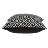 20" X 7" X 20" Black and White Pillow Cover With Down Insert