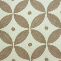 20" X 7" X 20" Transitional Beige and White Accent Pillow Cover With Down Insert
