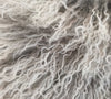 17" Grey Genuine Tibetan Lamb Fur Pillow with Microsuede Backing