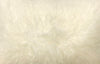 24" Creamy Genuine Tibetan Lamb Fur Pillow with Microsuede Backing