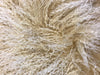 24" Gold Genuine Tibetan Lamb Fur Pillow with Microsuede Backing