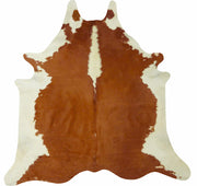 6 Ft Hereford Brindled Cowhide Rug