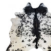 6 Ft Black and White Brindled Cowhide Rug