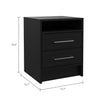 15.7" X 14.7" X 19.9" Espresso Particle Board Nightstand