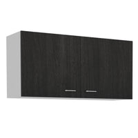 39.3" X 12.6" X 19.3" Walnut And White Particle Board Wall Cabinet