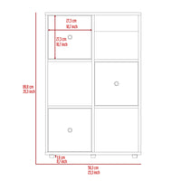 23.3" X 11.2" X 35.3" Dark Oak Particle Board Cube Bookcase