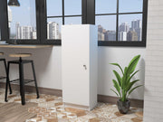 16.9" X 12.3" X 47.4" White Particle Board Pantry