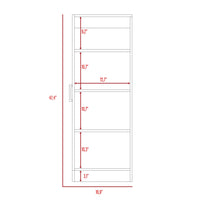 16.9" X 12.3" X 47.4" White Particle Board Pantry