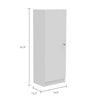 16.9" X 12.3" X 47.4" White Particle Board Pantry