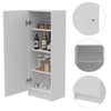 16.9" X 12.3" X 47.4" White Particle Board Pantry