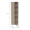 20.1" X 8.5" X 62.2" Light Oak Particle Board Linen Cabinet