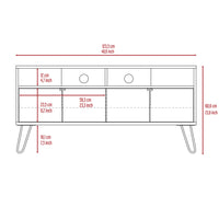 48.6" X 15.2" X 23.8" Vulcano Particle Board Vassel TV Stand