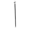 Black Lyptus Wood Cane Walking Stick With Silver Wolf's Head Handle