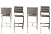 Anodized Aluminum Armless Barstools (Set of 4)