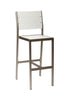 Catchy And Heighted Anodized Aluminum Armless Barstools In White (Set of 4)