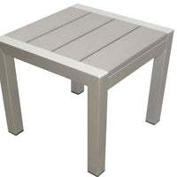 Outdoor Side Table, Gray