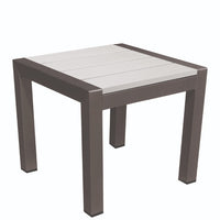 Outdoor Side Table, White