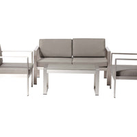 Outdoor Lounge Set In Taupe (Set of 4)
