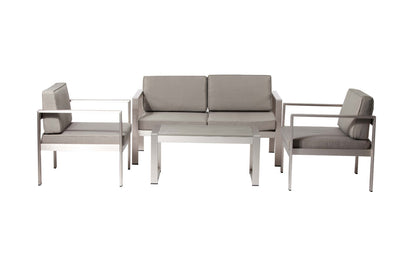 Outdoor Lounge Set In Taupe (Set of 4)