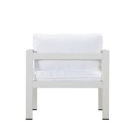 Upholstered Anodized Aluminum Chair, White