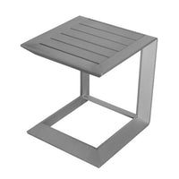 Aluminum Side Table, Silver