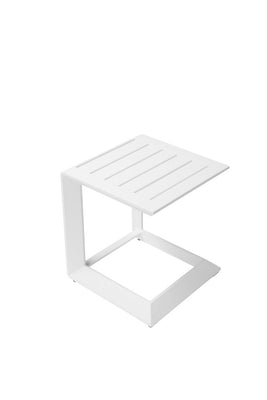 Aluminum Side Table, White