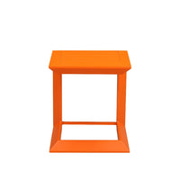 Aluminum Side Table, Orange