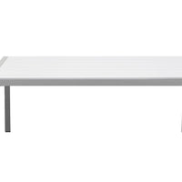 Aluminum Dining Table, White