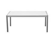 Aluminum Dining Table, White