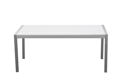 Aluminum Dining Table, White