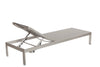 Anodized Aluminum Modern Patio Lounger In Gray