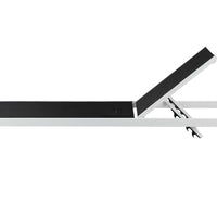 Anodized Aluminum Modern Patio Lounger In White and Black