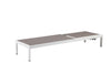 Anodized Aluminum Modern Patio Lounger In White and Gray
