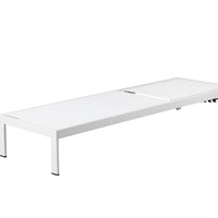 Anodized Aluminum Modern Patio Lounger In White