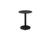 Metal Outdoor Side Table With Oval Top and Base, Black