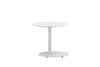 Metal Outdoor Side Table With Oval Top and Base, White