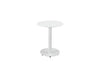 Metal Outdoor Side Table With Oval Top and Base, White