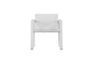 Upholstered Aluminum Cushioned Chair with Rattan, White