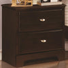 Wooden Nightstand With Two Drawer, Cappuccino