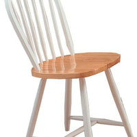 Dining Chair, White and Brown Set of 4