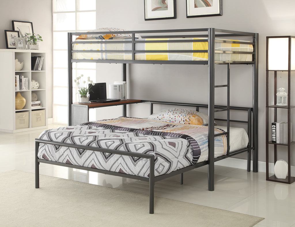 Metal Bunk Bed, Dark Gunmetal