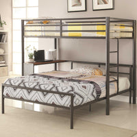 Metal Bunk Bed, Dark Gunmetal