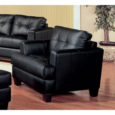 Leather Upholstered Sofa Chair, Black