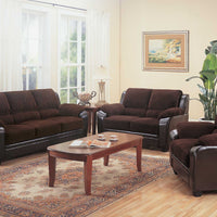 TwoToned Congenial Sofa, Chocolate-Brown