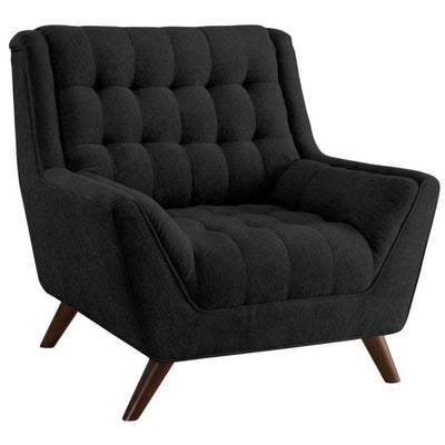Contemporary Sofa Chair, Black.