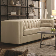 Sofa With Tufted Back, Beige