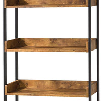 Bookcase With 4 Open Shelves, Antique Finish