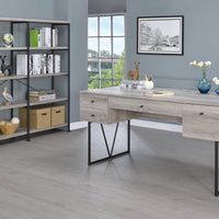 Writing Desk4 Drawer, Driftwood Gray