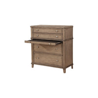 4 Drawer Multifunctional Chest with pullout Tray In French Truffle Brown