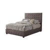Poplar Wood Tufted Upholstered Queen Size Bed, Gray